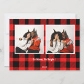 Elegantes Red Buffalo Kariertes WeihnachtskuppelFo Feiertagskarte (Rückseite)