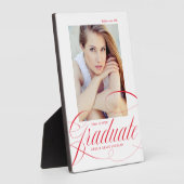 Elegantes Red Calligraphy Script Abschluss Foto Fotoplatte (Seite)