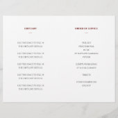 Elegantes Red Celebration of Life Memorial Program Flyer (Hinten)