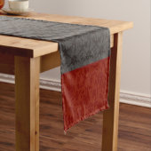 Elegantes Red & Charcoal Damask Star-Muster Kurzer Tischläufer (Beispiel)