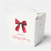Elegantes Red Coquette Bow Brautparty Geschenkschachtel (Rückseite)