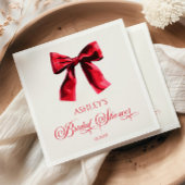 Elegantes Red Coquette Bow Brautparty Serviette