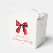 Elegantes Red Coquette Bow Weihnachts-Party Geschenkschachtel (Rückseite)