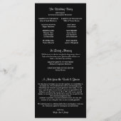Elegantes Red Gerber Daisy Wedding Program - RackC Programm (Rückseite)