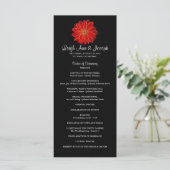 Elegantes Red Gerber Daisy Wedding Program - RackC Programm (Stehend Vorderseite)