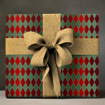 Elegantes Red Green Harlequin Luxury Pattern Geschenkpapier<br><div class="desc">Das elegante Red Green Harlequin Luxury Pattern Wrapping Paper Geschenkpapier Wrap zeichnet sich durch ein elegantes rotes und grünes Harlequin Muster aus. Ideal für Geschenkverpackungen für Weihnachten,  Geburtstage,  Feiertage und mehr. Erstellt von Evco Studio www.zazzle.com/store/evcostudio</div>