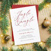 Elegantes Red Jingle & Mingle Weihnachts-Party Einladung