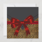 Elegantes Red Leopard Party Einladung (Vorderseite)