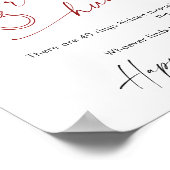 Elegantes Red Poinsettia Ring Hunt Brautparty Poster (Ecke)