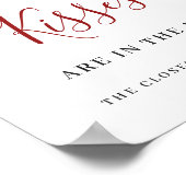 Elegantes Red Poinsettia Weihnachtsfest Brautparty Poster (Ecke)