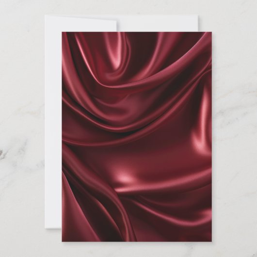 Elegantes Red Satin Gala Fundraising Event Party Einladung (Rückseite)