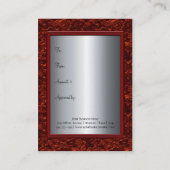 Elegantes Red & Silver Weihnachtsgeschenk-Zertifik Rabattkarte (Rückseite)