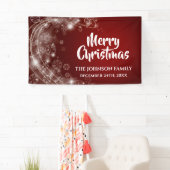 Elegantes Red Snowflake Weihnachtsbanner Banner (Insitu)