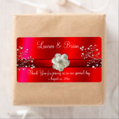 Elegantes Red Wedding/16 . Geburtstag Label (Insitu)