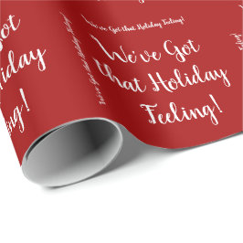 Elegantes Red Wrapping Paper Got Holiday Gefühl Geschenkpapier
