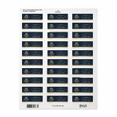 Elegantes & Regal Familienwappen Gold & Navy Schne (Vorne)