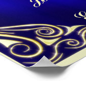 Elegantes Regal Golden Typografy Welcome Poster (Ecke)