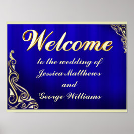Elegantes Regal Golden Typografy Welcome Poster