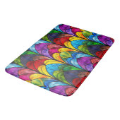 Elegantes Regenbogen-Buntglas-Muster Badematte (Schrägansicht)