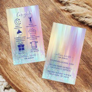 Elegantes Regenbogen-Gradient-Branding-Schmuckpfle Visitenkarte