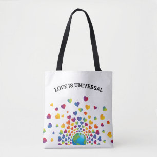 Elegantes Regenbogen-Herz-Design Tasche