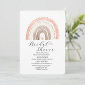 Elegantes Regenbogenbaby Dusche Einladung (Stehend Vorderseite)