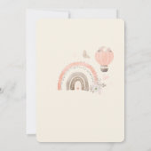 Elegantes Regenbogenbaby Dusche Einladung (Rückseite)
