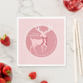 Elegantes Reindeer Personalisiertes Weihnachtsfest Serviette (Beispiel)