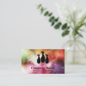 Elegantes Reinigungs-Service-Aquarell Visitenkarte (Stehend Vorderseite)