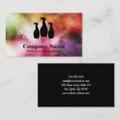 Elegantes Reinigungs-Service-Aquarell Visitenkarte (Vorne/Hinten)