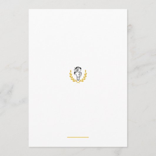 Elegantes Reit-Hochzeitsprogramm 5x7 Programm (Rückseite)