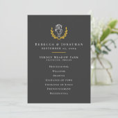 Elegantes Reit-Hochzeitsprogramm 5x7 Programm (Stehend Vorderseite)