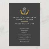 Elegantes Reit-Hochzeitsprogramm 5x7 Programm (Vorderseite)