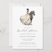 Elegantes Reittier Brautparty Einladung (Vorderseite)