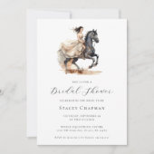 Elegantes Reittier Brautparty Einladung (Vorderseite)