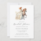 Elegantes Reittier Brautparty Einladung (Vorderseite)