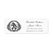 Elegantes Reittier Wappen Rücksendeadresse (Vorne)