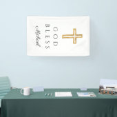 Elegantes religiöses Cross-God-Segen Banner (Messe)