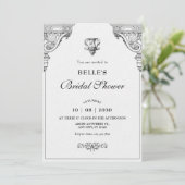 Elegantes Renaissance-Architektur-Brautparty Einladung (Stehend Vorderseite)