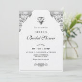 Elegantes Renaissance-Architektur-Brautparty Einladung (Stehend Vorderseite)