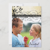 Elegantes Renaissance Mittelalterliches Hochzeitsf Einladung (Vorderseite)