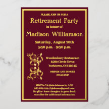 Elegantes Rente Party Red REAL Gold