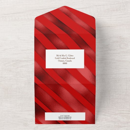 Elegantes Rentierrotes Party All In One Einladung (Außenbereich)