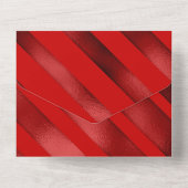 Elegantes Rentierrotes Party All In One Einladung (Rückseite)