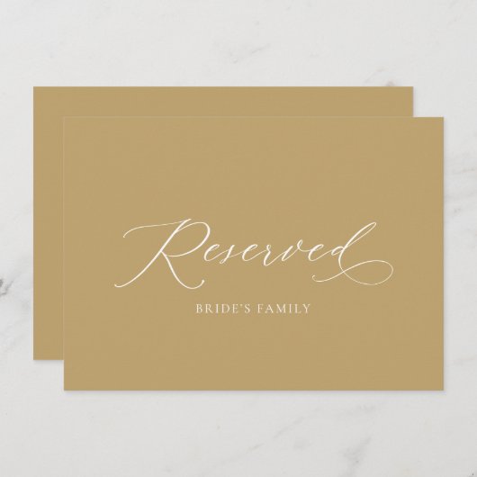 Elegantes, reserviertes Hochzeitssymbol Einladung (Vorne/Hinten)