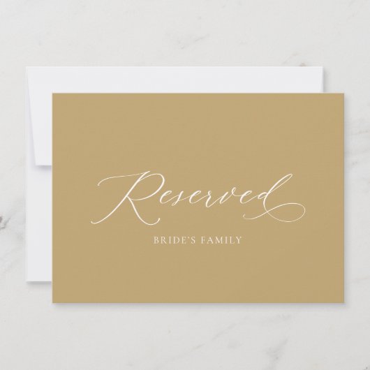 Elegantes, reserviertes Hochzeitssymbol Einladung (Vorderseite)