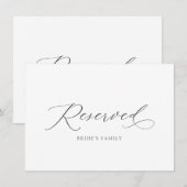 Elegantes, reserviertes Hochzeitssymbol Einladung (Vorne/Hinten)