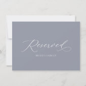 Elegantes, reserviertes Hochzeitssymbol Einladung (Rückseite)