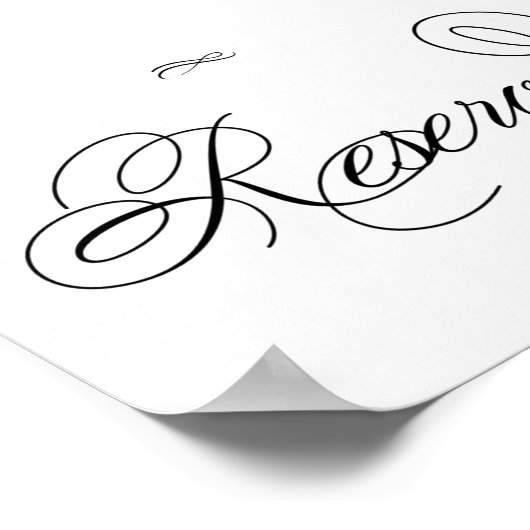 Elegantes, reserviertes, schwarzes Skript | Horizo Poster (Ecke)