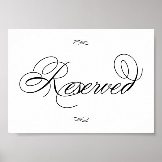Elegantes, reserviertes, schwarzes Skript | Horizo Poster (Vorne)